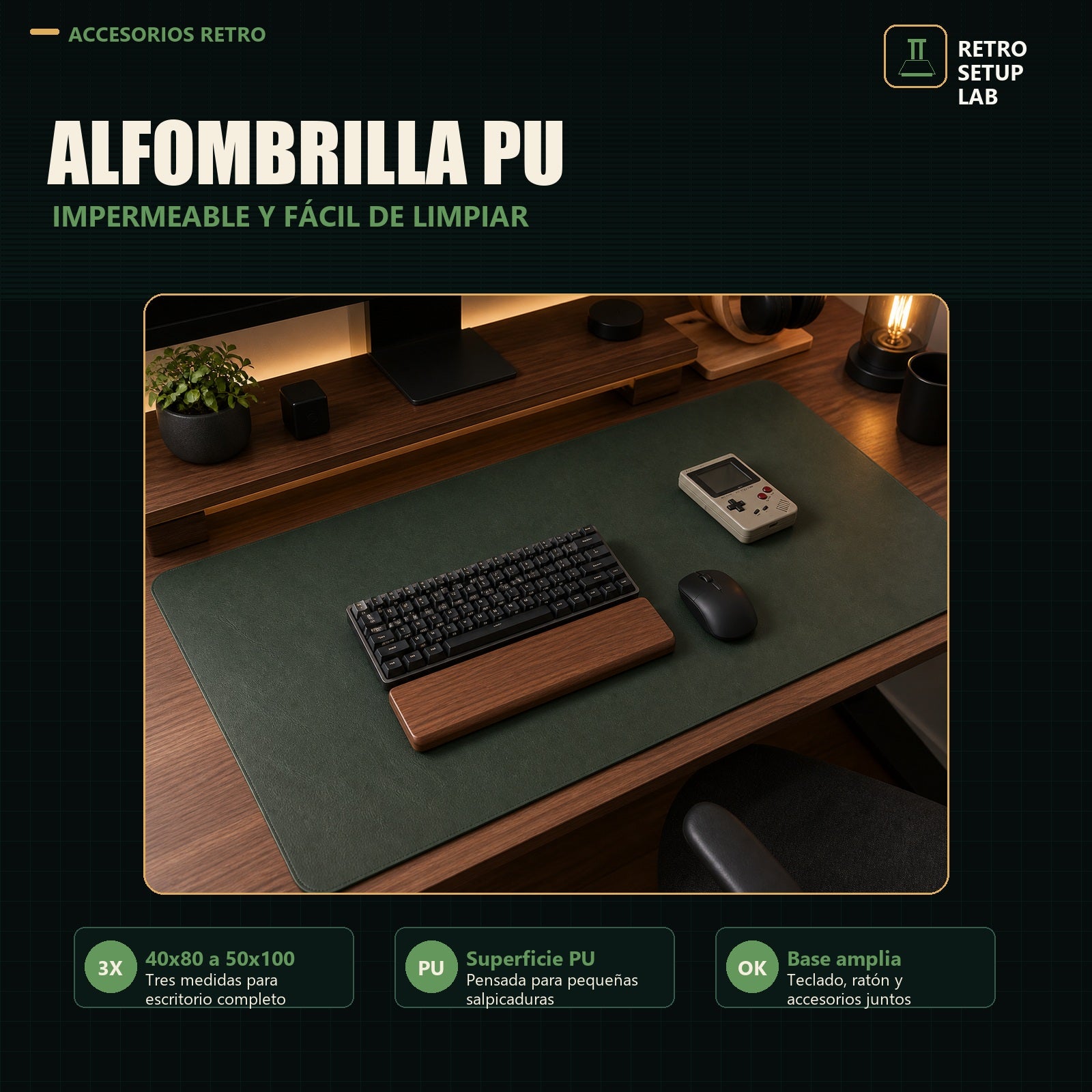 Retro Setup Lab - alfombrilla PU premium - imagen 1