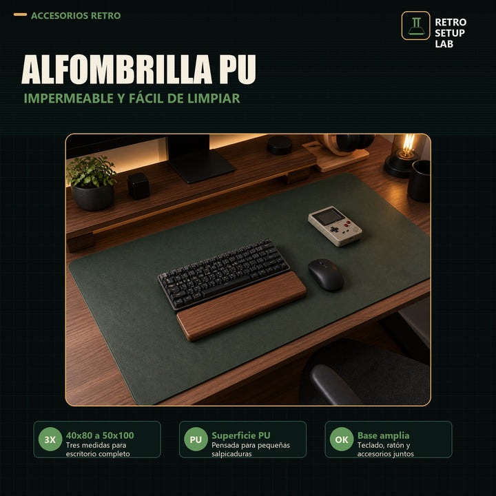 Waterproof PU Gaming Mat - Desk Setup 50x100cm