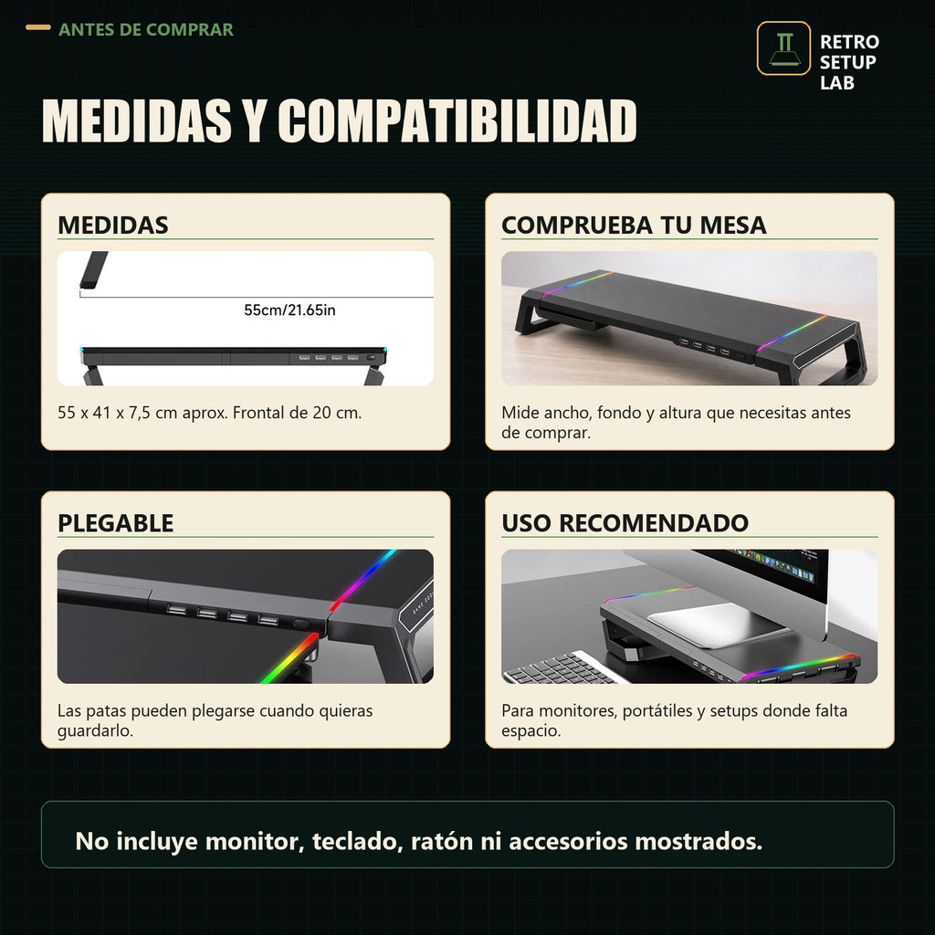 Retro Setup Lab - elevador de monitor premium - imagen 4