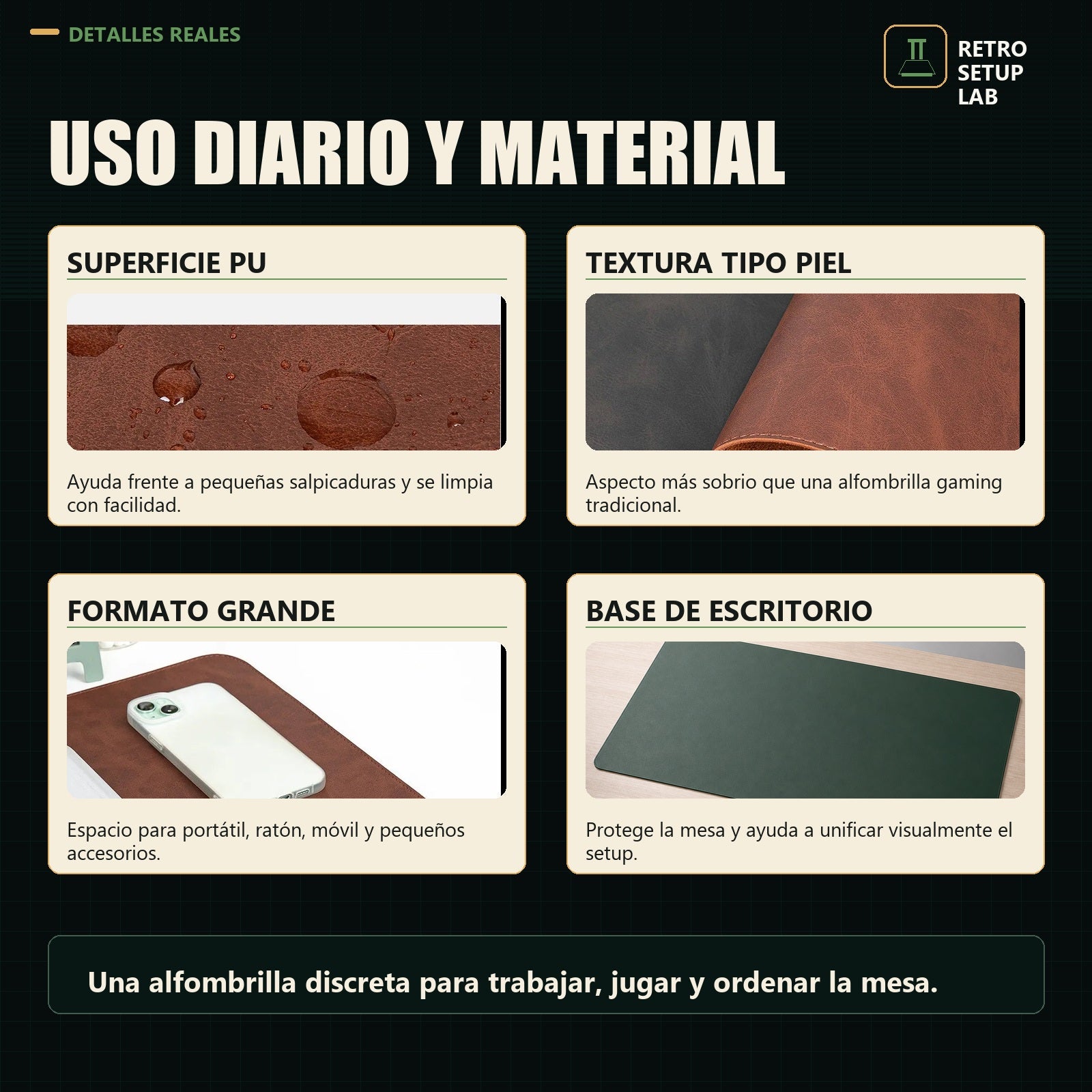 Retro Setup Lab - alfombrilla PU premium - imagen 3