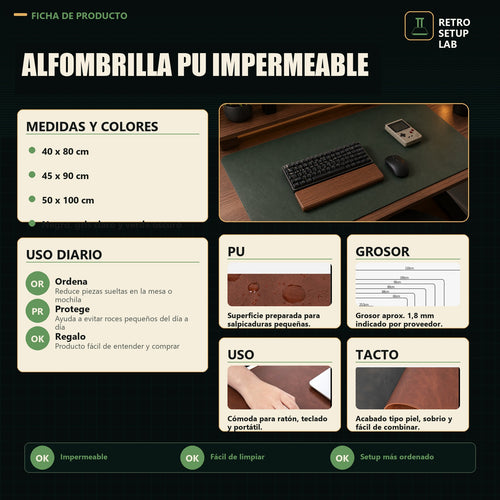 Retro Setup Lab - alfombrilla PU premium - imagen 2